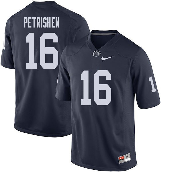 NCAA Nike Men's Penn State Nittany Lions John Petrishen #16 College Football Authentic Navy Stitched Jersey QEY7198RI
